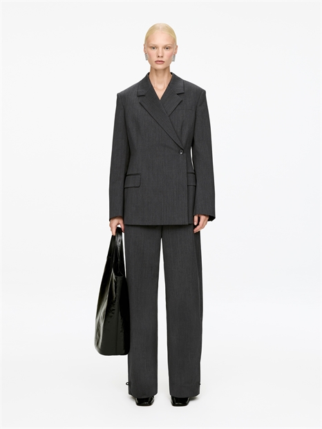 Приталенный блейзер из шерстяного бленда 1302033001 - Фото 13949561