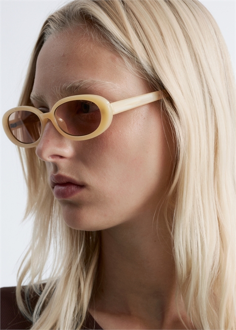 Солнцезащитные очки в тонкой овальной оправе 1248292009 - Фото 13949978