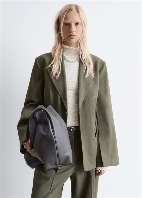 Однобортный блейзер из шерсти 1285592002 - Фото 13950501