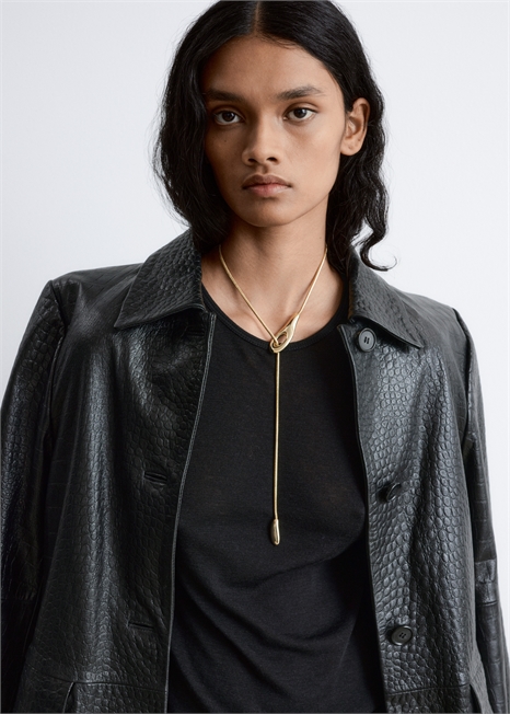 Ожерелье-лариат со змеиной цепочкой 1292700002 - Фото 13950547