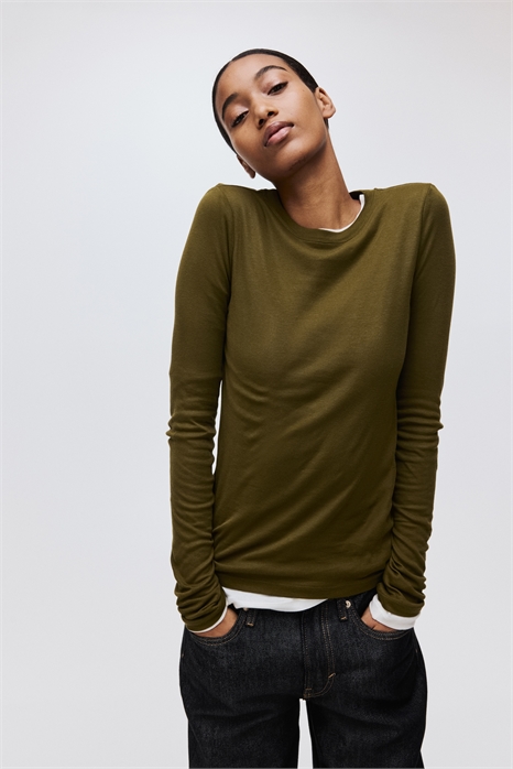 Топ из хлопкового джерси пима 1263426015 - Фото 13950978