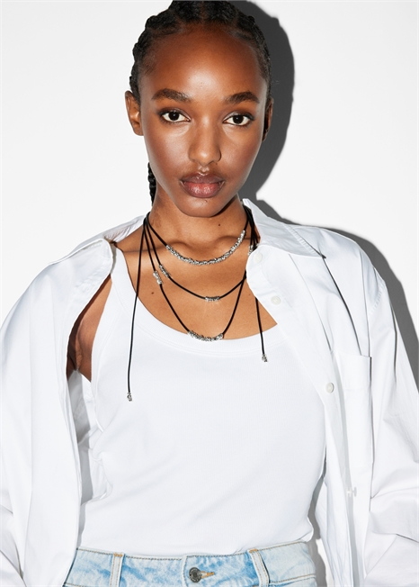 Ожерелье из многослойного шнура 1272115001 - Фото 13950996