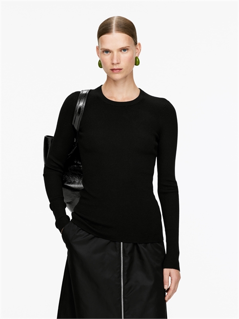 Мериносовый топ в рубчик 1256135001 - Фото 13951208