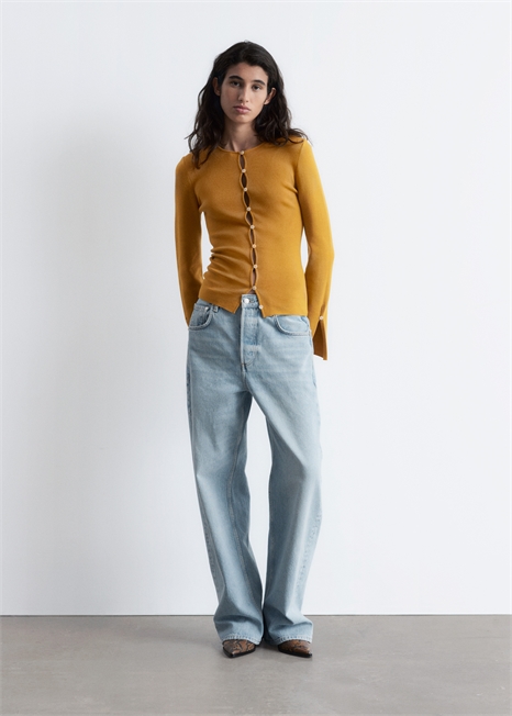 Облегающий шерстяной кардиган 1294378002 - Фото 13951290