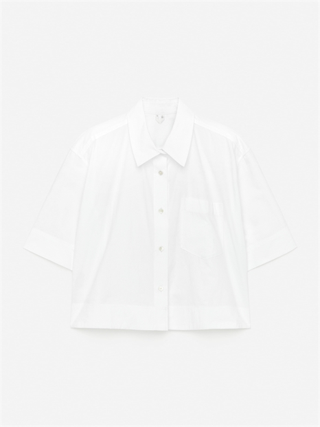 Хлопковая рубашка с короткими рукавами 1223611001 - Фото 13951685