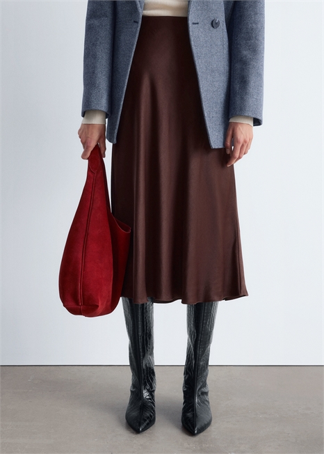 Атласная юбка-миди 1237549016 - Фото 13951696