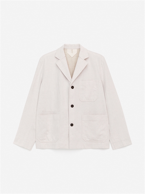 Хлопковый льняной блейзер 1232081002 - Фото 13951899