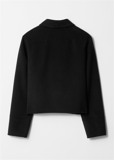 Шерстяной жакет с отложным воротником 1239841002 - Фото 13952359