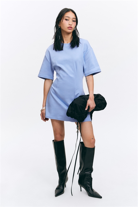 Структурированное платье-футболка мини 1267852007 - Фото 13952740