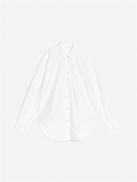 Рубашка из поплина с расслабленным кроем 1243052001 - Фото 13952898