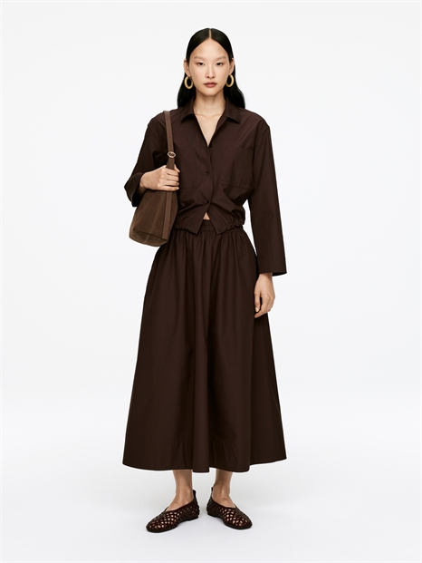 Юбка из хлопкового поплина 1303334001 - Фото 13952998