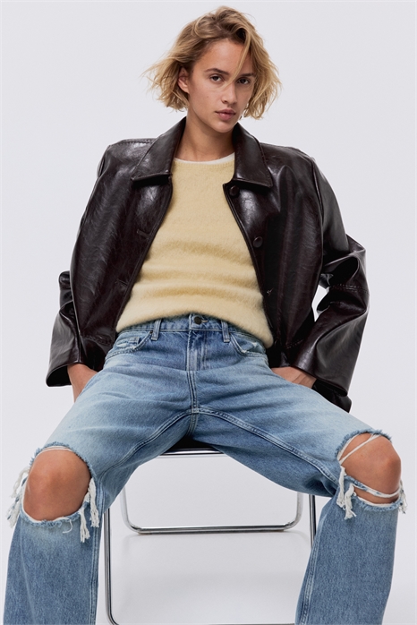 Прямые высокие джинсы артикул 1317659001