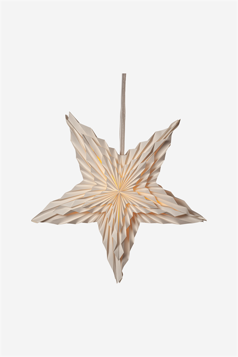 Бумажная звезда белая 70 см 1230155001 - Фото 13953535