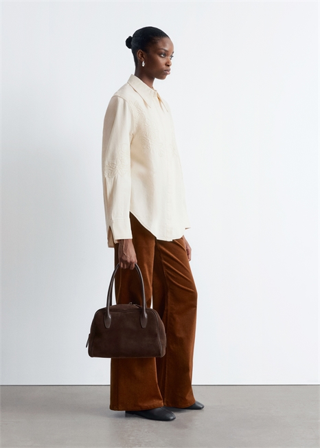 Джинсовая рубашка с вышивкой 1250865001 - Фото 13953551