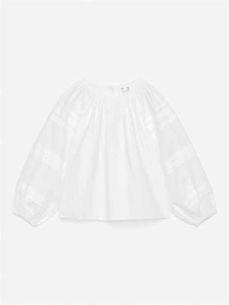 Блузка из поплина с деталями в тон 1268362001 - Фото 13954098