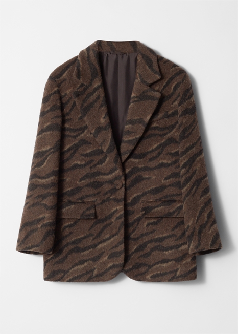 Однобортный блейзер из шерсти 1230316006 - Фото 13954652