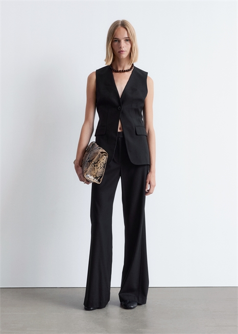 Приталенное пальто из шерстяной смеси 1283479001 - Фото 13954754