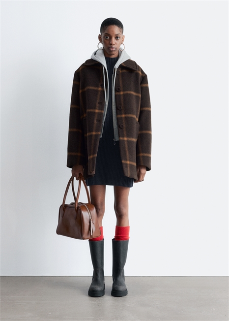 Шерстяное пальто A-line 1289062001 - Фото 13954936