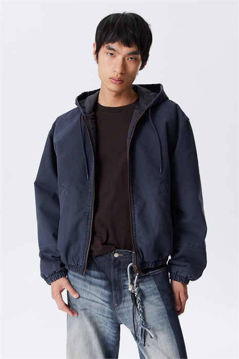 Расслабленная куртка-бомбер с капюшоном 1298028002 - Фото 13955152