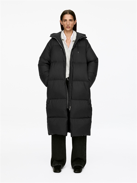 Длинное пуховое пальто из переработанного пуха 1238488001 - Фото 13955247