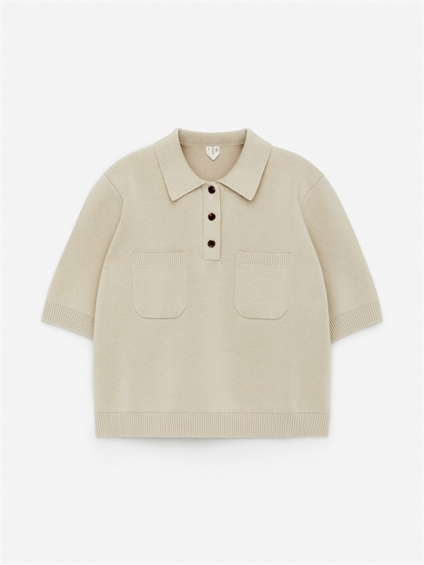 Хлопковая футболка поло 1281821001 - Фото 13955327