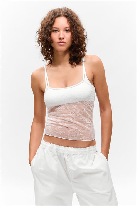 Кружевной пижамный топ 1306976001 - Фото 13955388