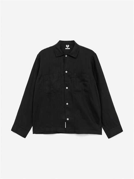 Расслабленная льняная рубашка 1283004002 - Фото 13956176