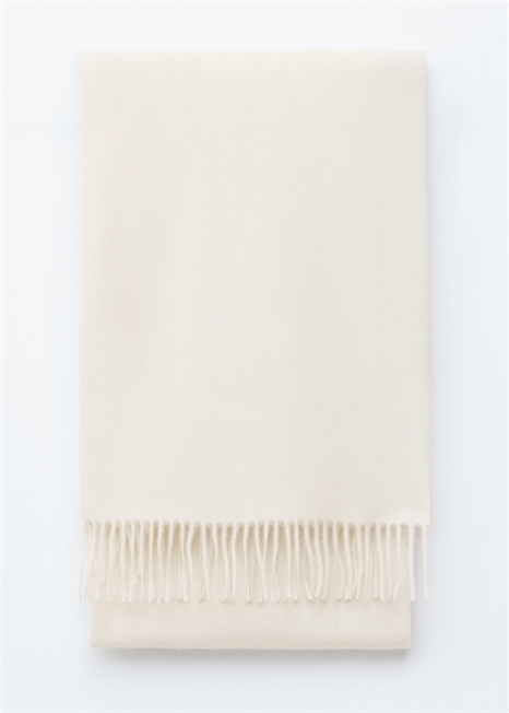 Шарф-одеяло из шерсти с бахромой 1095302010 - Фото 13956609