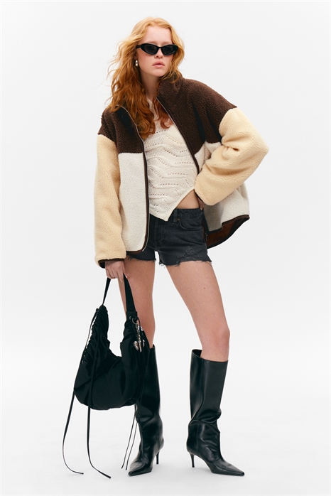 Свободная флисовая куртка на молнии 1250842006 - Фото 13956653