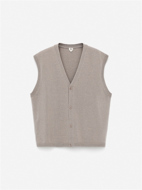 Жилет-кардиган из шерсти и хлопка 1268187003 - Фото 13956676