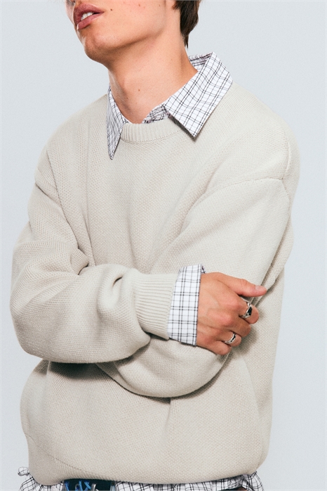 Хлопковый свитер обычной вязки 1244145011 - Фото 13956860