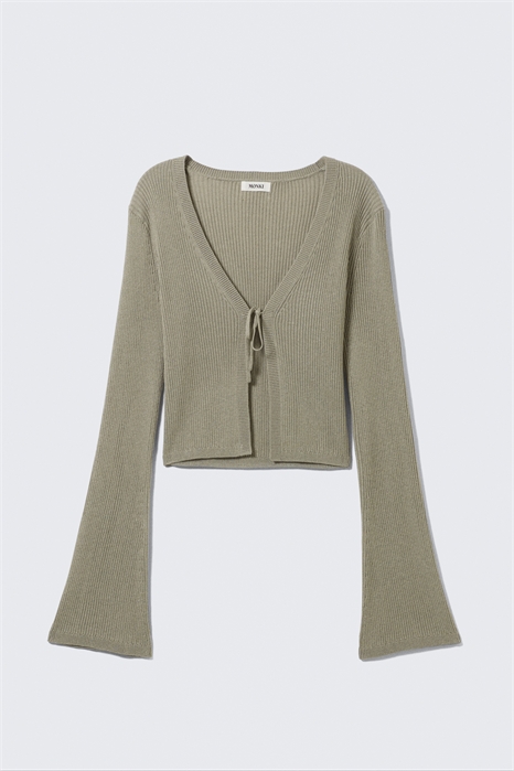 Ребристый кардиган с завязками спереди 1287894003 - Фото 13957269