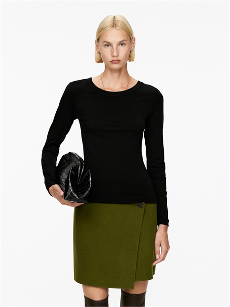 Ребристый топ с длинными рукавами 1302228002 - Фото 13958972