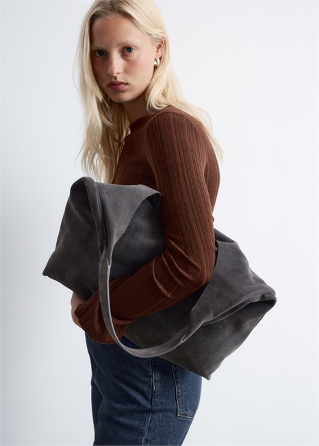 Большая замшевая сумка 1235628007 - Фото 13959454