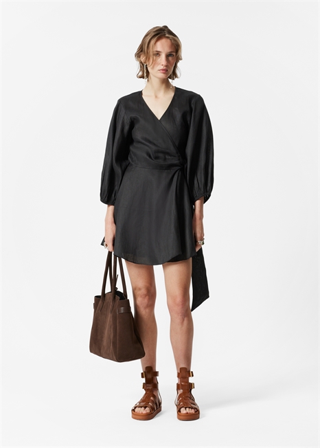 Льняное мини-платье 1280798001 - Фото 13959558