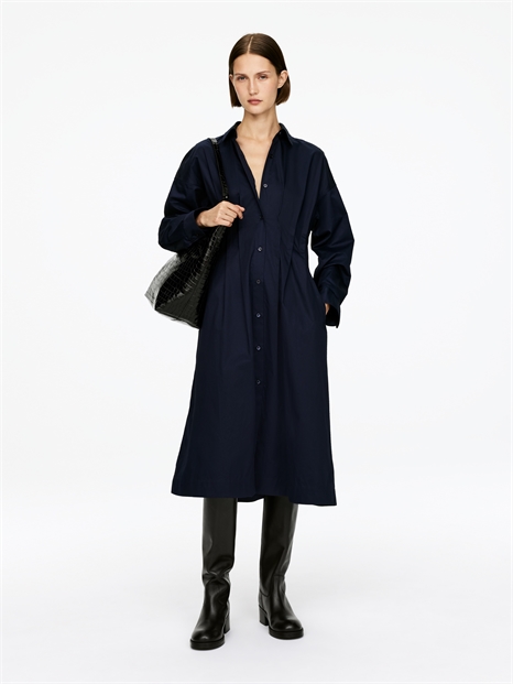 Платье-рубашка со складками 1296627001 - Фото 13960712