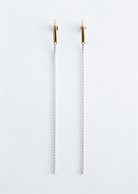 Серьги-каффы на длинной цепочке 1296655001 - Фото 13960717