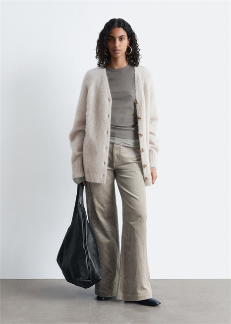 Длинный кардиган из смеси мохера и мериносовой шерсти 1293034003 - Фото 13960886