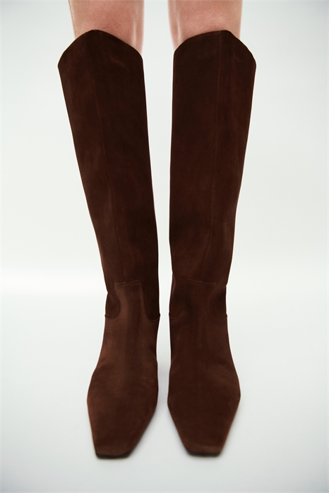 Кожаные сапоги до колена 1296628002 - Фото 13960914