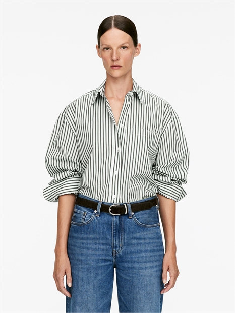 Хлопковая рубашка оверсайз 1211661019 - Фото 13961538