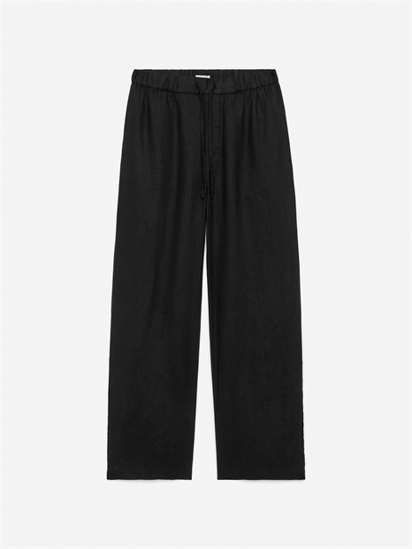 Расслабленные льняные брюки 1282842002 - Фото 13961609