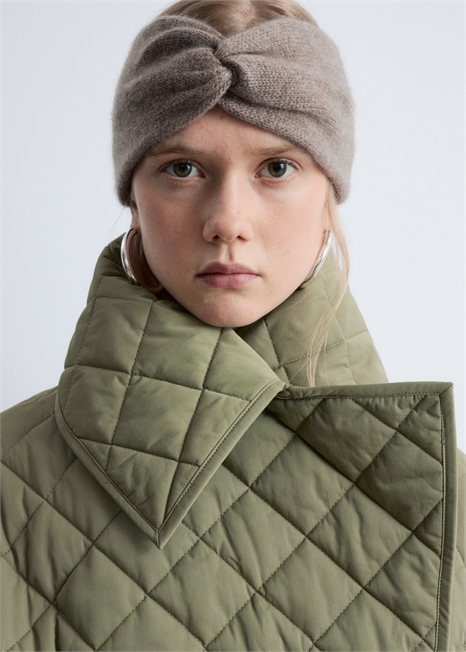 Повязка на голову из кашемира с закрученным узлом 1195081002 - Фото 13961725