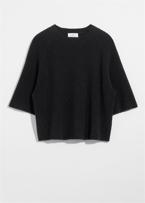 Трикотажный топ из смеси альпаки и мериносовой шерсти 1217076008 - Фото 13962505