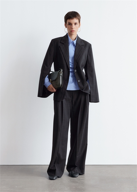 Однобортный блейзер из шерсти 1285592001 - Фото 13962585