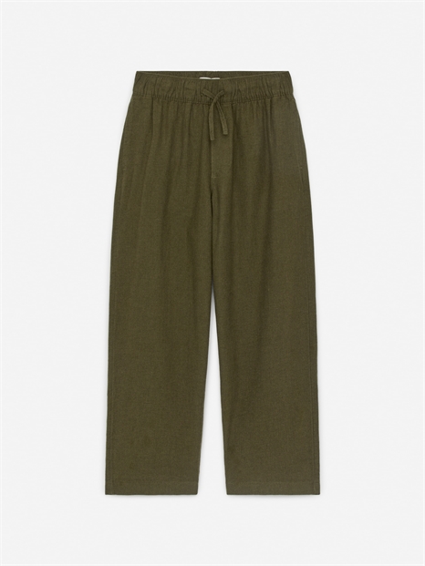 Льняно-хлопковые брюки 1266160002 - Фото 13962720