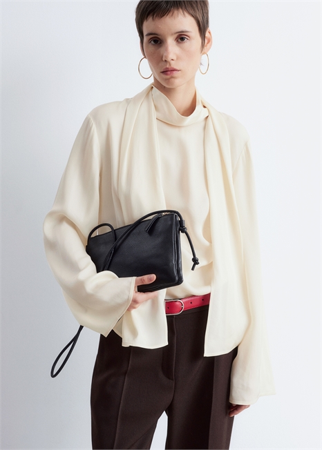 Маленькая кожаная сумка кроссбоди 1298000001 - Фото 13962981