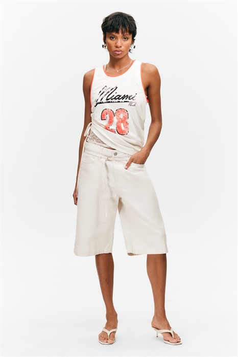 Низкие шорты Cargo из хлопковой саржи 1269645001 - Фото 13963078