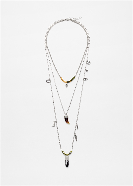 Ожерелье с многослойными подвесками 1286486001 - Фото 13964385