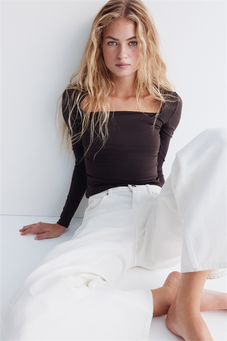 Топ из микрофибры с длинными рукавами 1300927004 - Фото 13966170