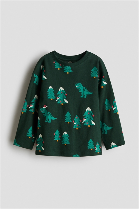 Хлопковая футболка с узором 1304057014 - Фото 13966244